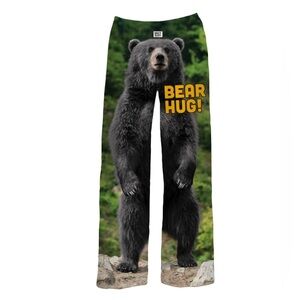 BRIEF INSANITY BLACK BEAR HUG LOUNGE PAJAMA PANTS UNISEX SIZE MEDIUM